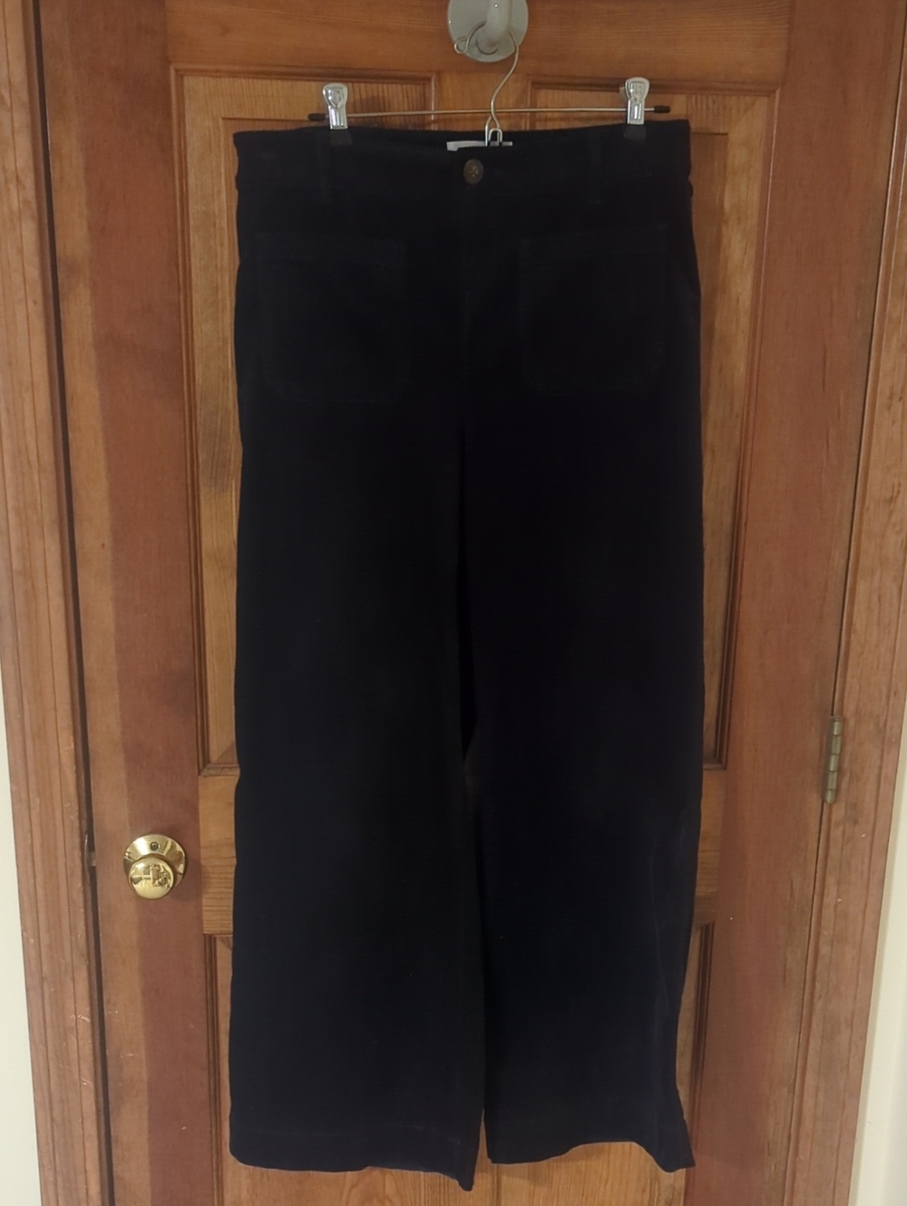 Loft Navy Corduroy Wide-Leg Pants